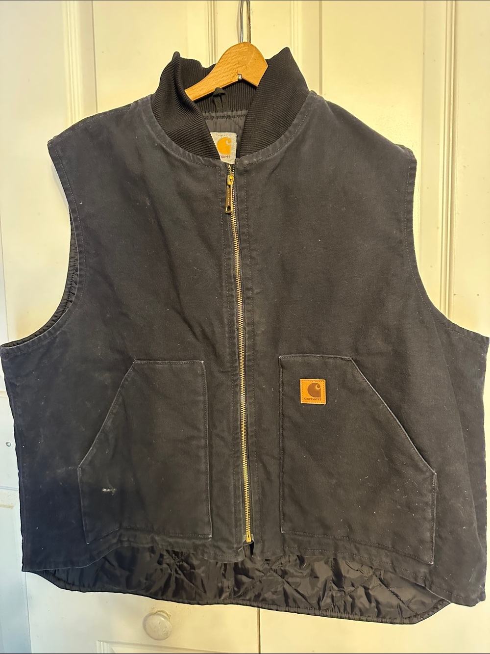 Carhartt Kids Black Sleeveless Work Vest with Logo Patch
